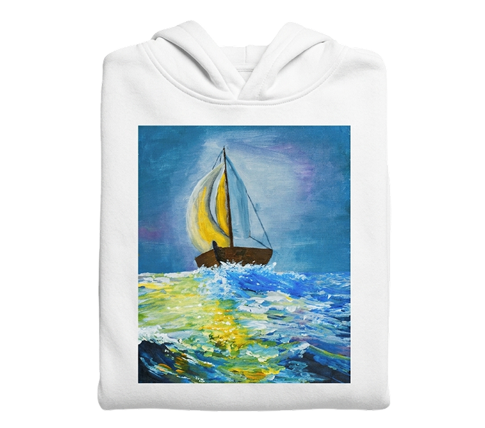 Twilight sea hoodie in white