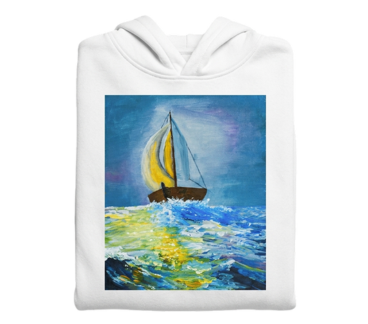 Twilight sea hoodie in white