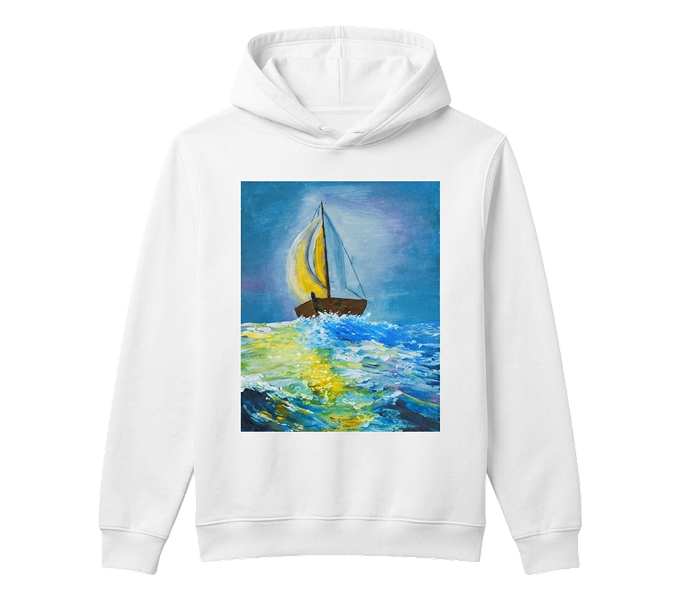 Twilight sea hoodie in white