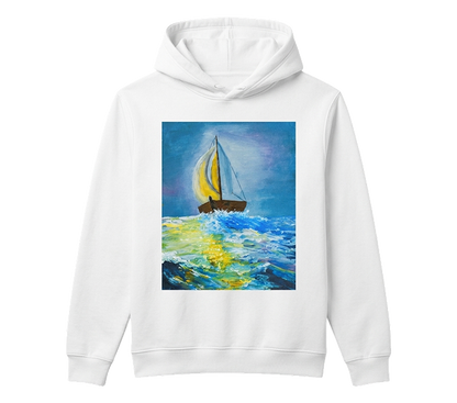 Twilight sea hoodie in white