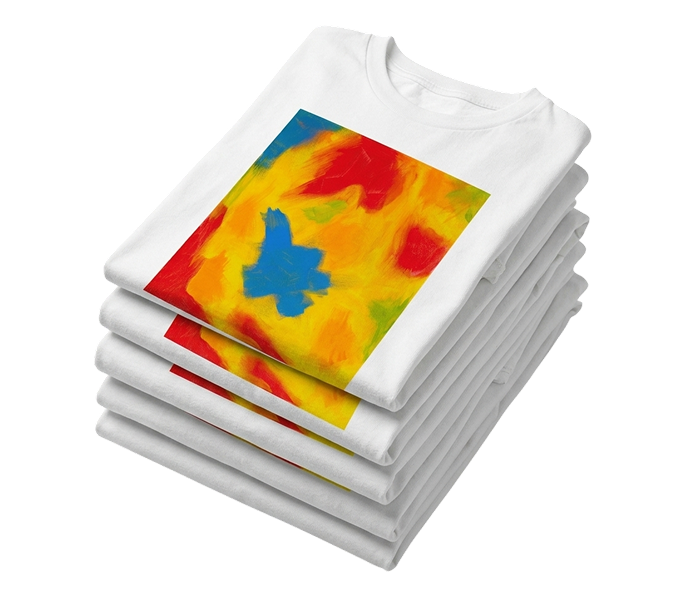Color Explosion White Tee